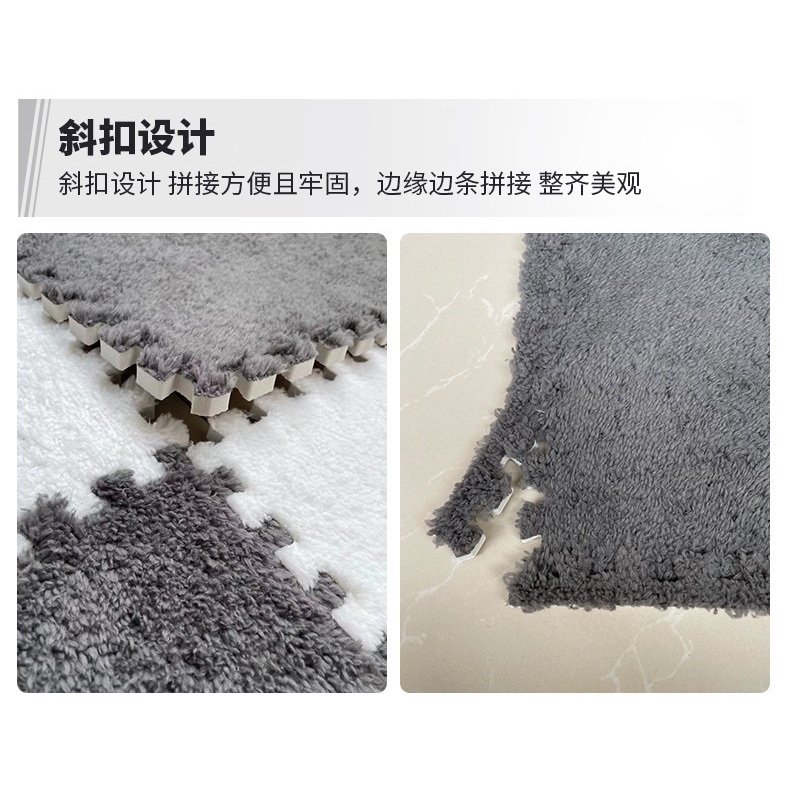 Tấm Thảm Trải Sàn Bằng Xốp 4 Mảnh Màu Trơn Cho Bé