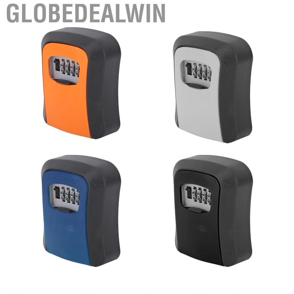 Globedealwin Key Lock Box  Portable Storage Lockbox Wall Mounted for Outdoor