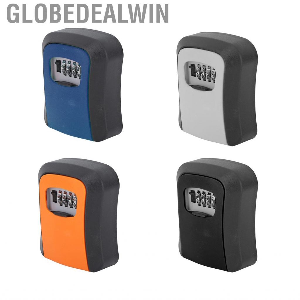 Globedealwin Key Lock Box  Portable Storage Lockbox Wall Mounted for Outdoor