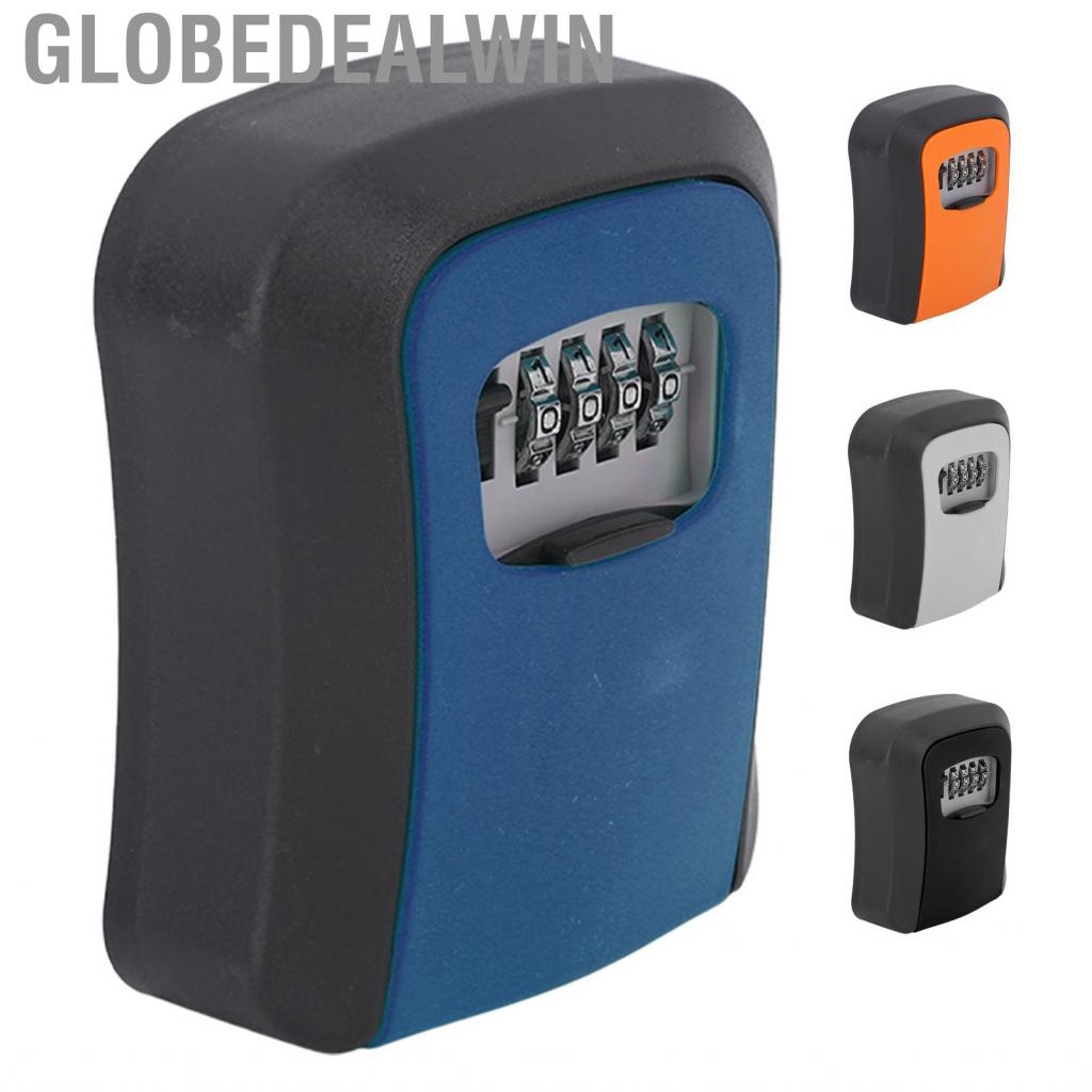 Globedealwin Key Lock Box  Portable Storage Lockbox Wall Mounted for Outdoor