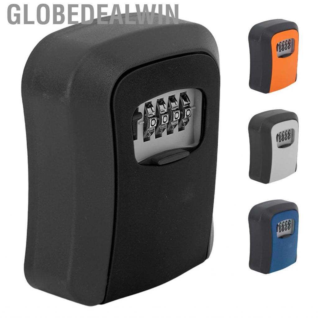 Globedealwin Key Lock Box  Portable Storage Lockbox Wall Mounted for Outdoor