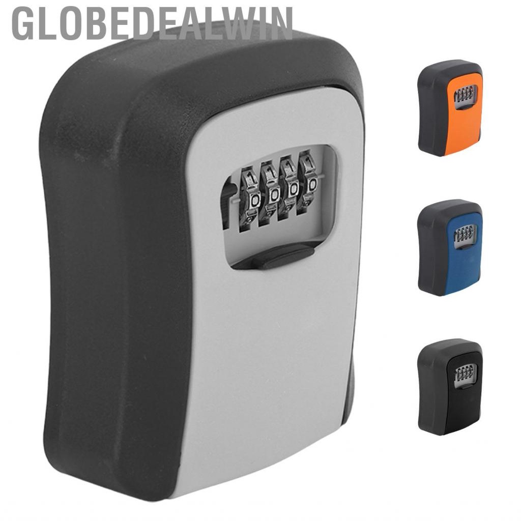 Globedealwin Key Lock Box  Portable Storage Lockbox Wall Mounted for Outdoor