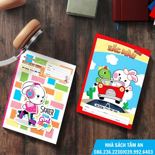 Vở 4 ô ly Cao cấp - Sắc Màu New 48 trang Lốc  HẢI TIẾN:1824