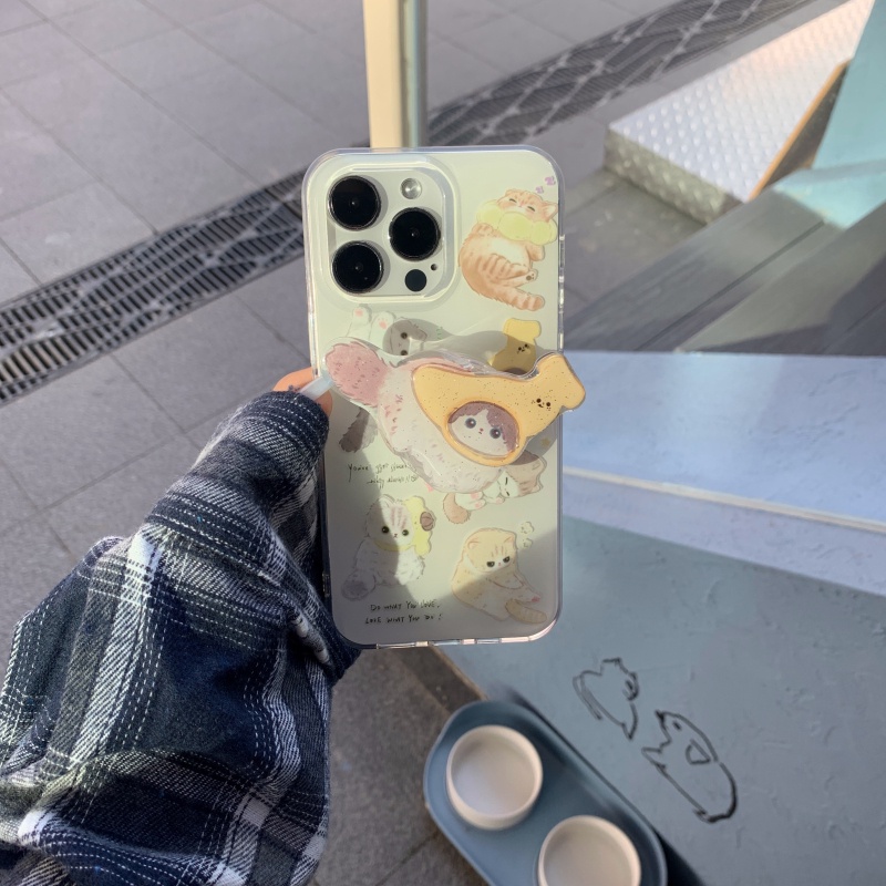 Vỏ Bao Da Điện Thoại Cứng Hình Mèo Ngủ Cho iphone 11 12 12pro 12promax 13 13pro 13promax 14 14pro 14promax Ốp