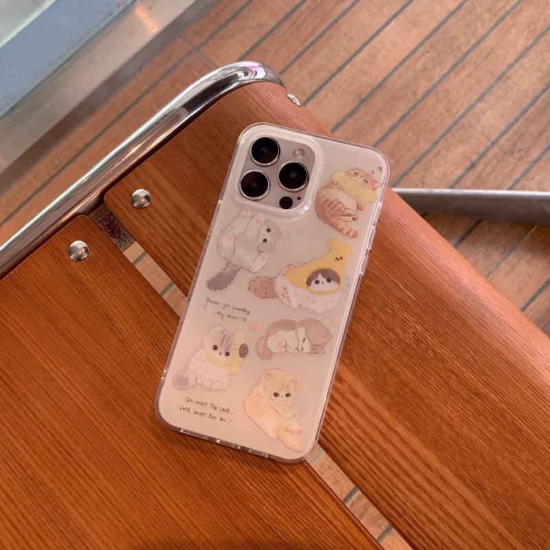 Vỏ Bao Da Điện Thoại Cứng Hình Mèo Ngủ Cho iphone 11 12 12pro 12promax 13 13pro 13promax 14 14pro 14promax Ốp