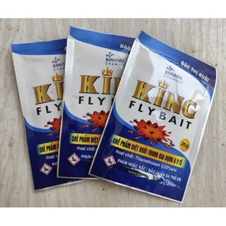 THUỐC DIỆT RUỒI KING FLY BAIT bột dạng gói  pha 20gr