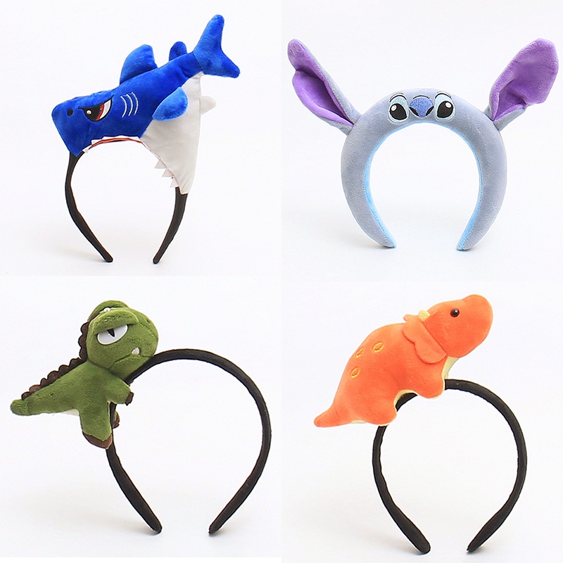 Dễ Thương Băng Đô Cài Tóc Hình Cá Mập / Khủng Long Hoạt Hình Siêu Đáng Yêu Vui Nhộn Cho Người Lớn Và Trẻ Em