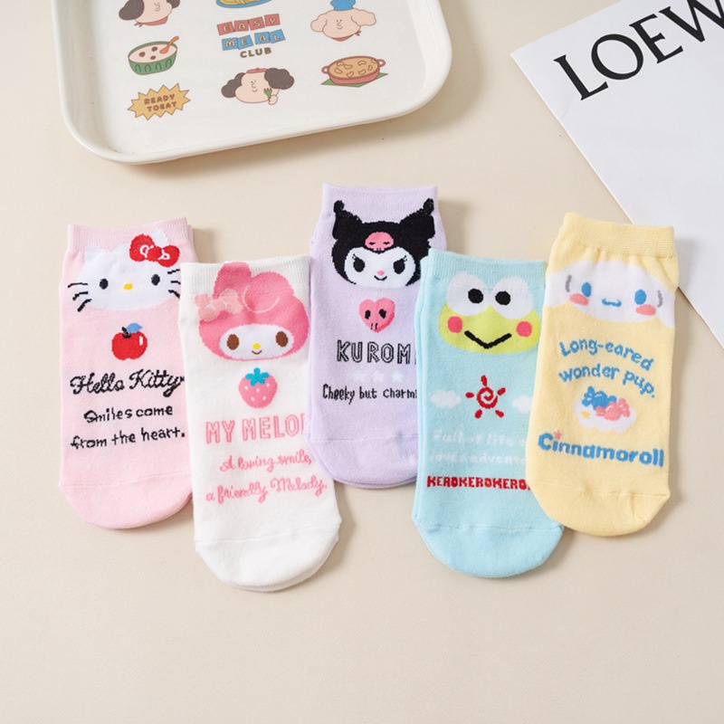 Hoạt Hình Vớ cotton Họa Tiết sanrio Nhật Bản Đáng Yêu Cho Bé Gái