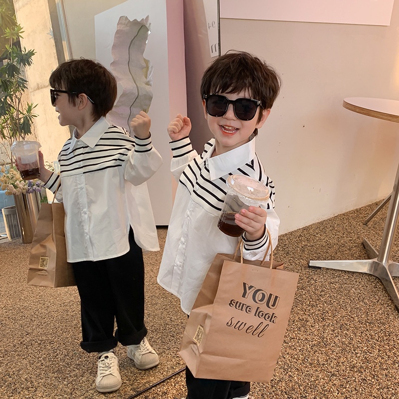 Áo Sơ Mi Thể Dục Cho Bé Trai Ambi shop kunkun Áo Sơ Mi Cho Bé Trai