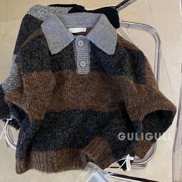 Áo Len Tay Dài Phong Cách Hàn Quốc Thời Trang Thu Đông Cho Bé Trai