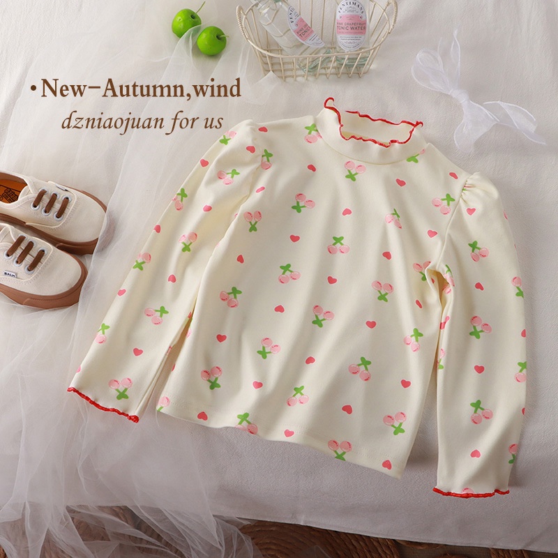 Áo Sơ Mi Phối Ren Phong Cách Hàn Quốc Thời Trang Thu Đông Mới Dành Cho Bé Gái 80-160cm