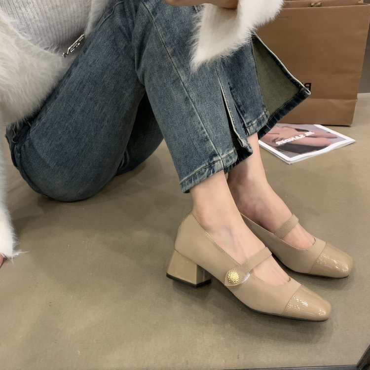 Màu Sắc Giày Búp Bê Mũi Tròn Đế Thấp Thời Trang Nữ Tính