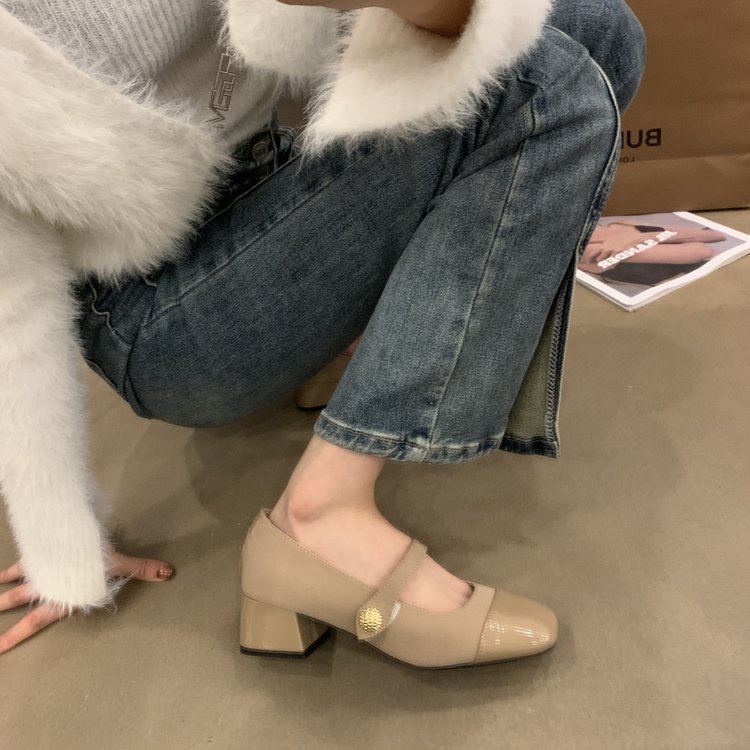 Màu Sắc Giày Búp Bê Mũi Tròn Đế Thấp Thời Trang Nữ Tính