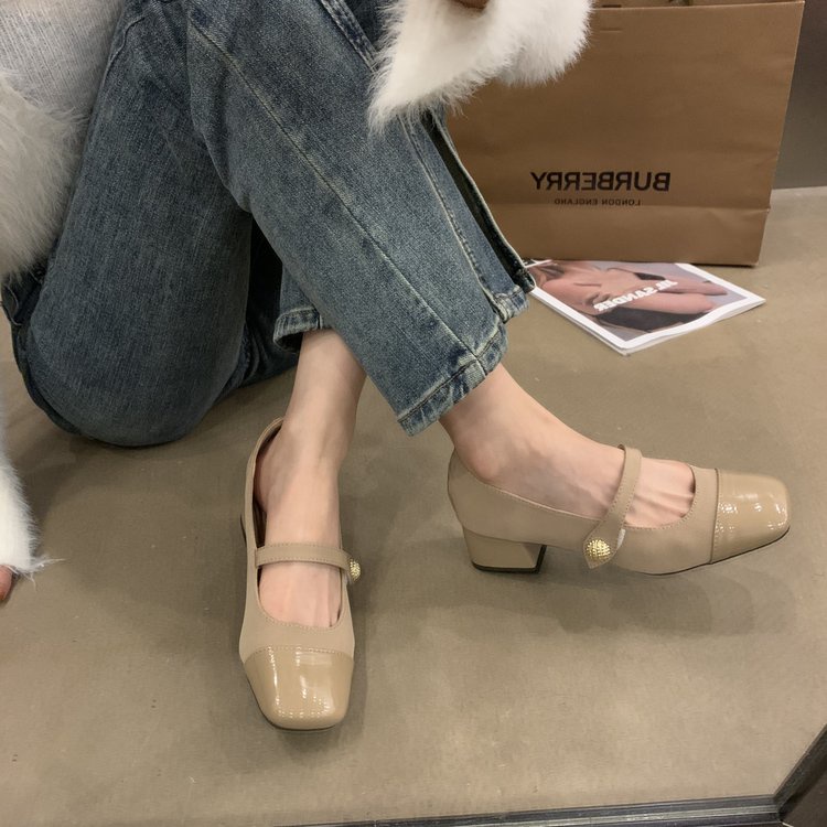 Màu Sắc Giày Búp Bê Mũi Tròn Đế Thấp Thời Trang Nữ Tính