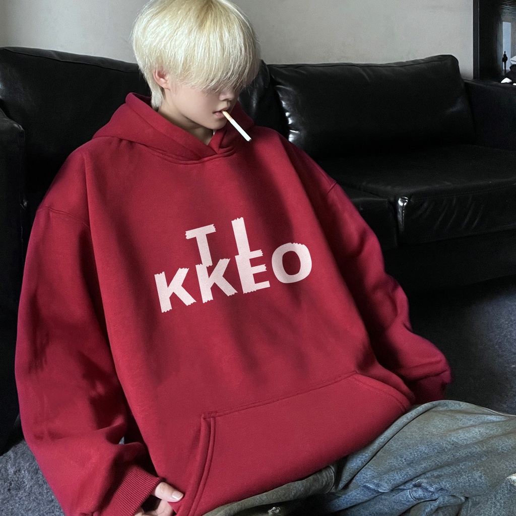 IFNICEFUTURE Mới Áo hoodie Lót Nhung Dày Dặn Dáng Rộng Thời Trang Thu Đông Cho Cặp Đôi