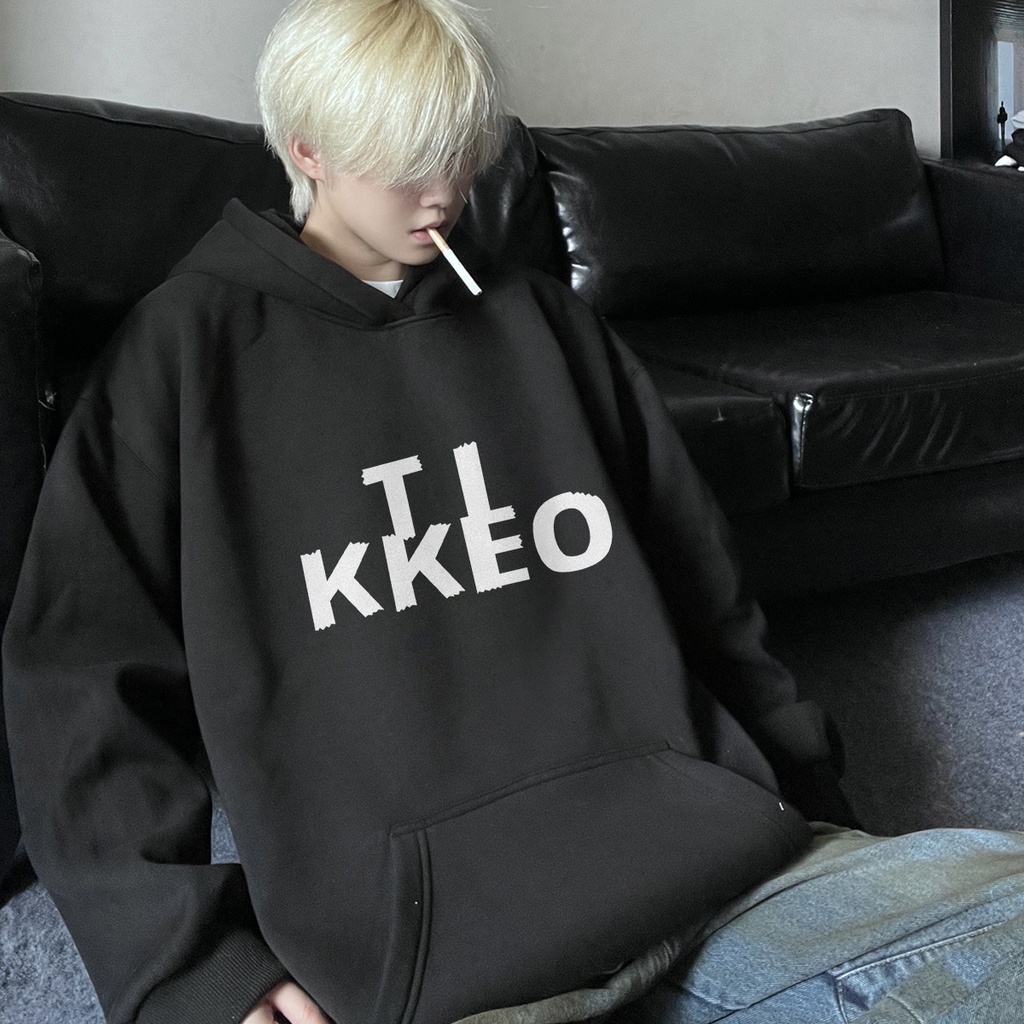 IFNICEFUTURE Mới Áo hoodie Lót Nhung Dày Dặn Dáng Rộng Thời Trang Thu Đông Cho Cặp Đôi