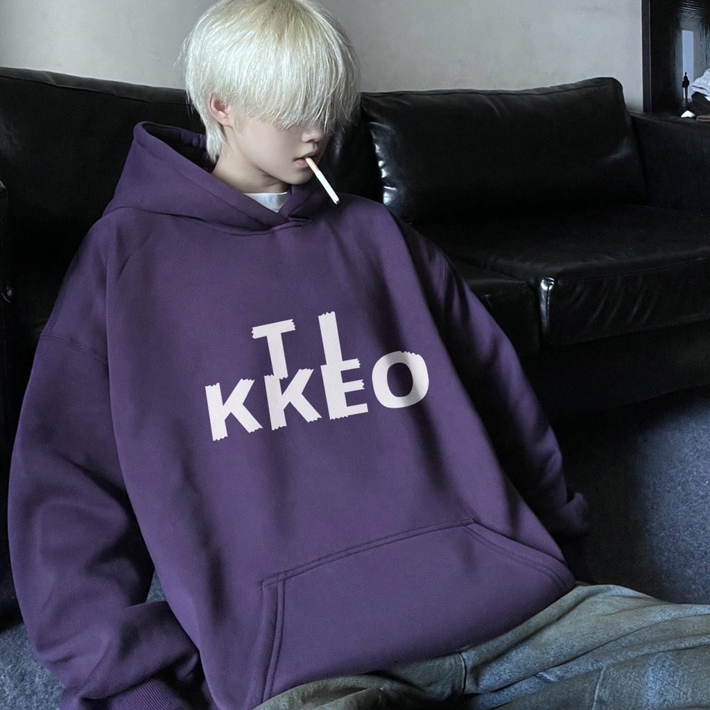 IFNICEFUTURE Mới Áo hoodie Lót Nhung Dày Dặn Dáng Rộng Thời Trang Thu Đông Cho Cặp Đôi