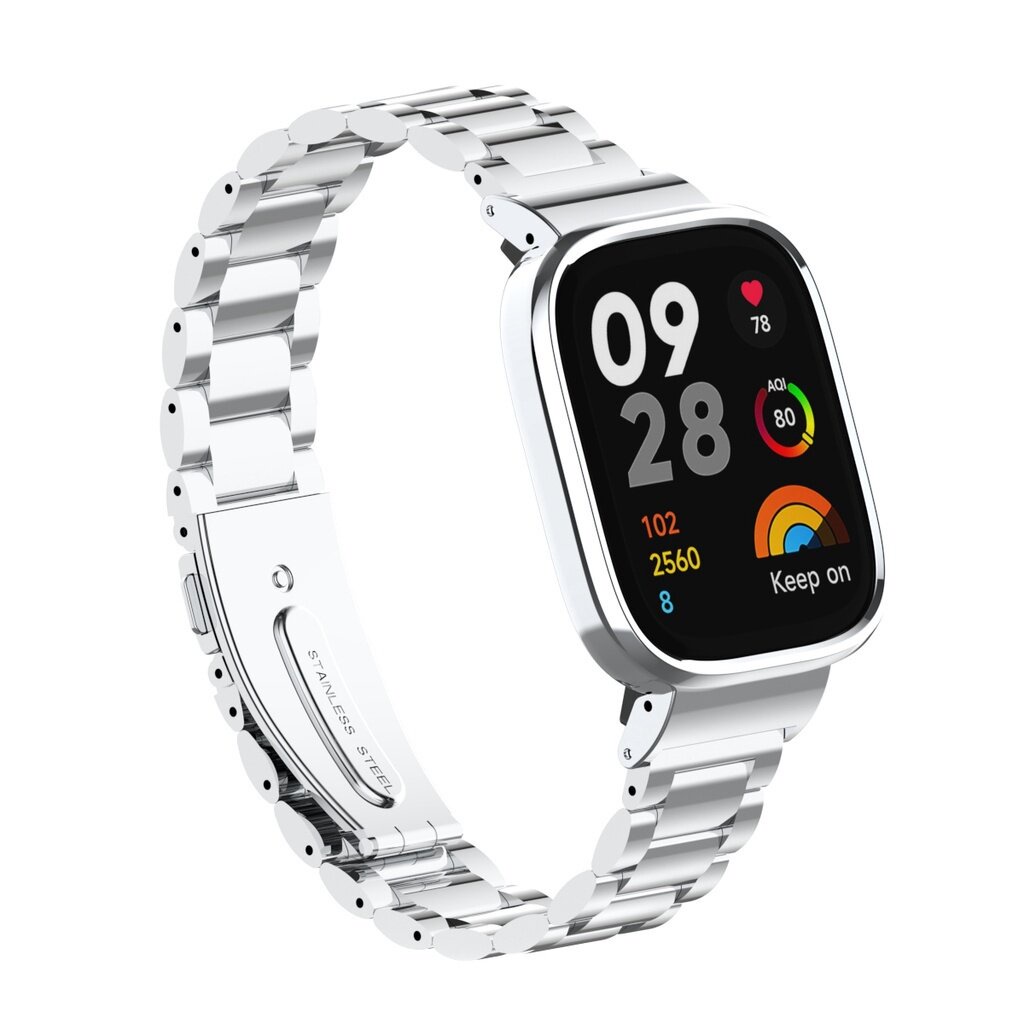 Dây Đeo Inox Cho Đồng Hồ Thông Minh redmi watch 3 active / redmi watch 3 / redmi watch 2 lite / mi watch lite redmi 3 active