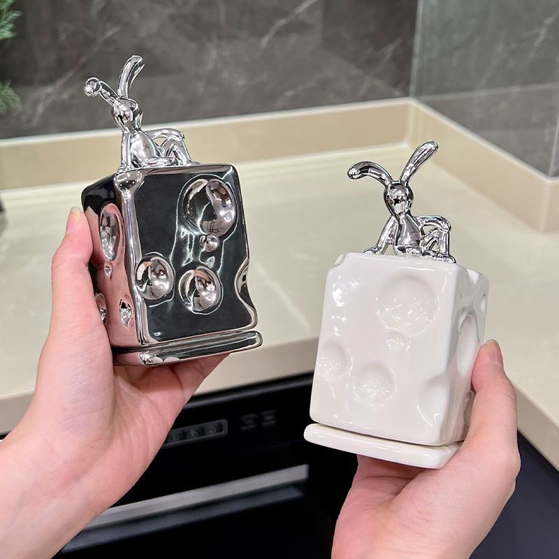 Hộp Đựng Tăm Xỉa Răng Hình Phô Mai Bằng Sứ Cao Cấp Sáng Tạo Độc Đáo