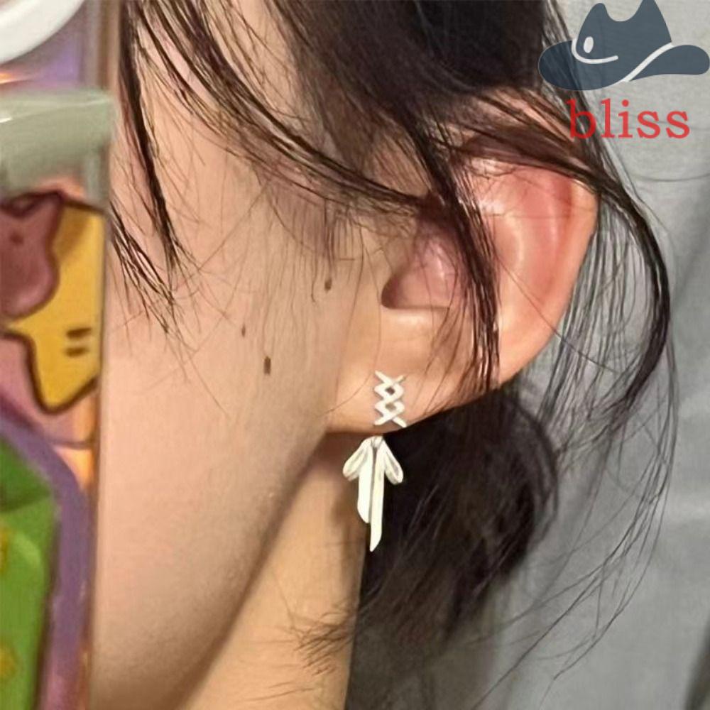 Khuyên Vành Tai y2k Thắt Nơ Phong Cách vintage Hàn Quốc Cho Nữ