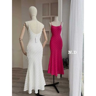 Váy 2s body hở lưng dáng dài cực hack dáng