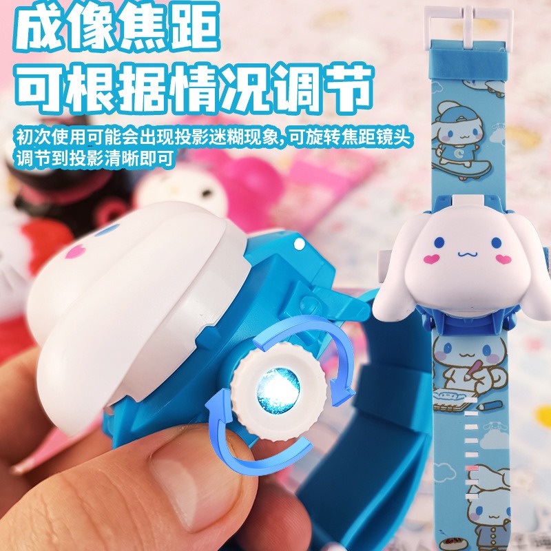 Sanrio Đồng Hồ chiếu Điện Tử Dạng Cuộn 24 Họa Tiết hello kitty kuromi melody cinnamoroll Quà Tặng Sinh Nhật Cho Bé