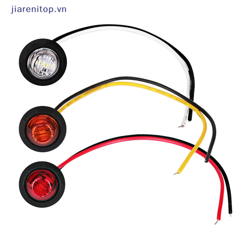 1 Đèn Tín Hiệu Tròn 3led 3 / 4 "Màu Vàng / Trắng Cho Xe Tải vn
