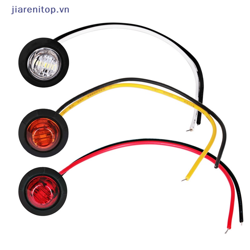 1 Đèn Tín Hiệu Tròn 3led 3 / 4 "Màu Vàng / Trắng Cho Xe Tải vn