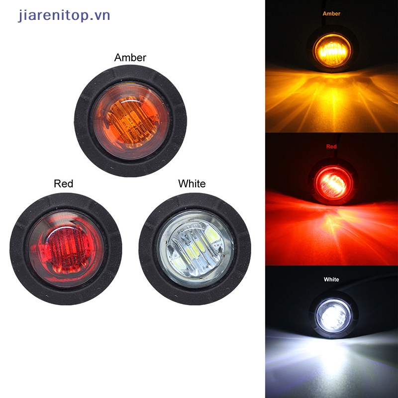 1 Đèn Tín Hiệu Tròn 3led 3 / 4 "Màu Vàng / Trắng Cho Xe Tải vn
