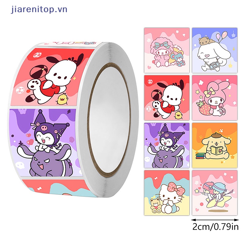 Cuộn 500 Miếng Dán Trang Trí Họa Tiết Hoạt Hình Dễ Thương vn