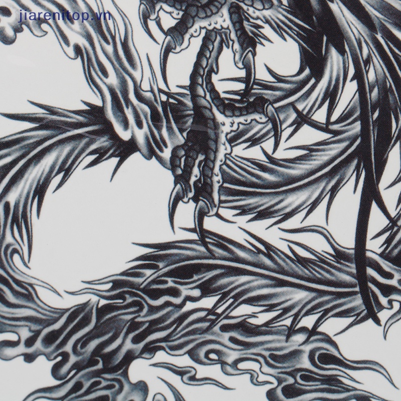Jiarenitop Nhãn Dán Tạm Thời Hình Rồng Phượng Hoàng Chống Thấm Nước Cá Tính vn
