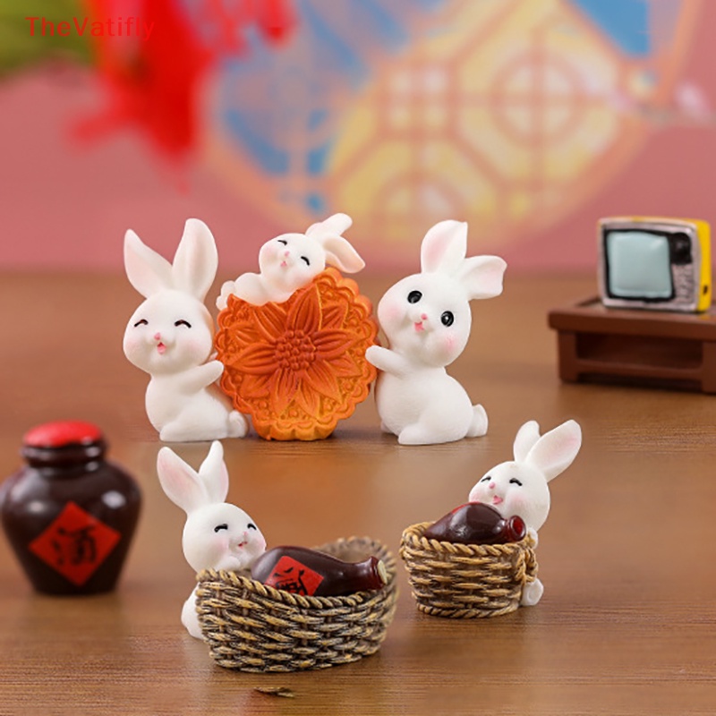 Tượng Thỏ Phong Cách Trung Hoa Trang Trí Tiểu Cảnh Năm Mới