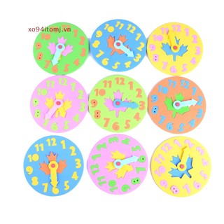 Xo94itomj đồ chơi xếp hình đồng hồ xốp eva dễ thương có số thời gian để học tập cho trẻ em cl