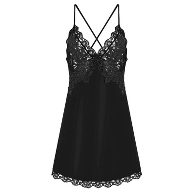 Tặng kèm chip - Váy ngủ lụa phối ren dây lưng chéo sexy M22