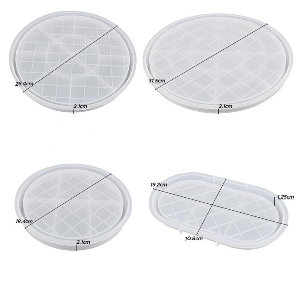 Khuôn silicone Hình oval Dùng Làm Khay Lót Ly Nước diy