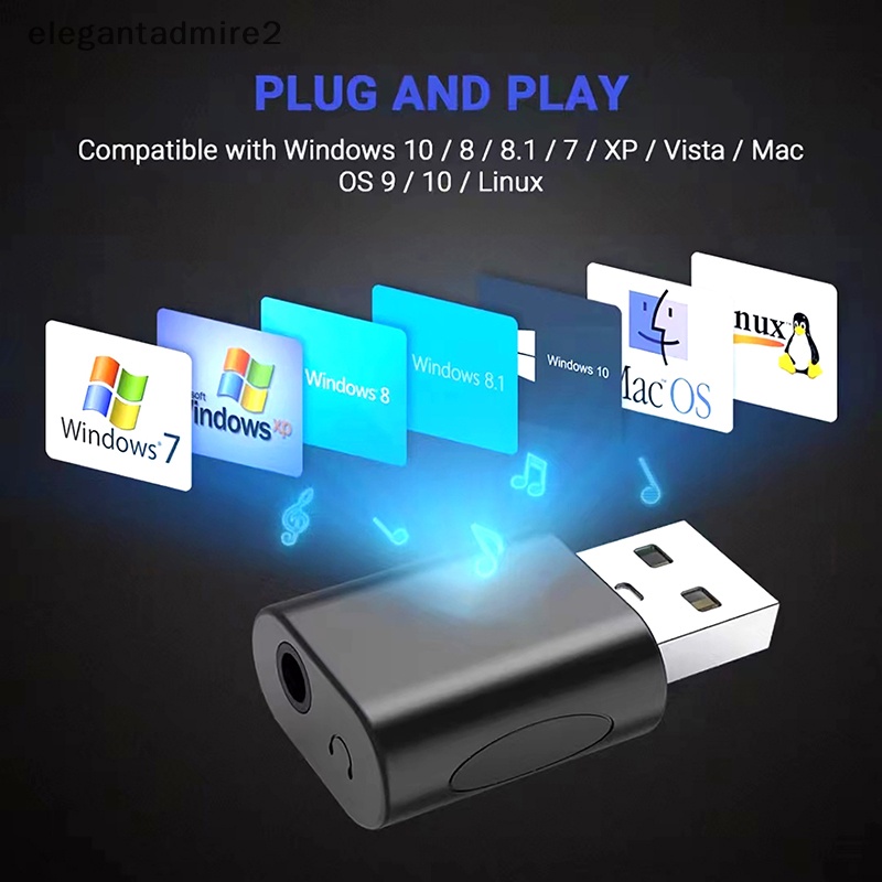 Đầu Chuyển Đổi Thẻ Âm Thanh usb Sang Giắc Cắm Tai Nghe aux 3.5mm Cho pc / laptop