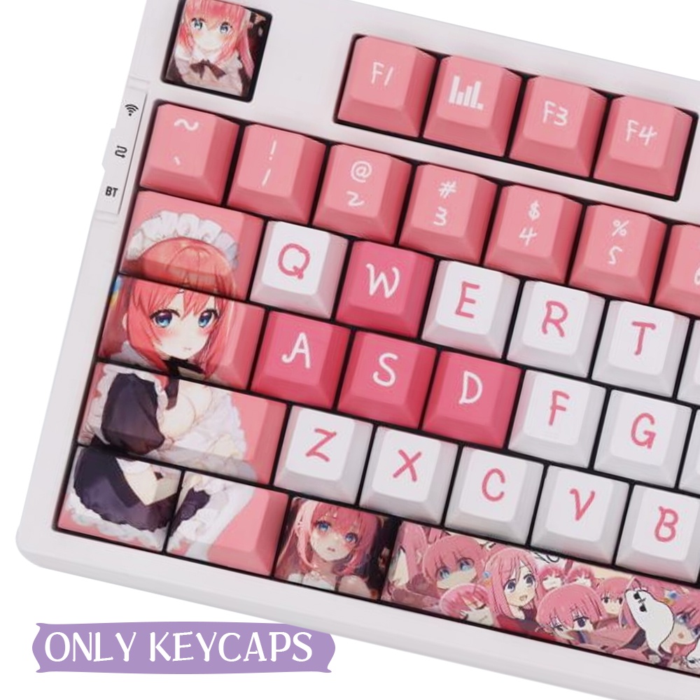 Anime Keycaps Bàn Phím Cơ anime Hai Chiều diy Tùy Chỉnh pbt cherry profile
