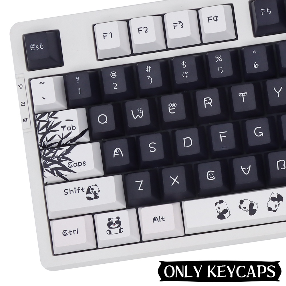 Panda Keycaps Nắp Đậy Phím pbt Màu Trắng Đen Cho Bàn Phím Cơ 60% 61 64 68 71 75 81