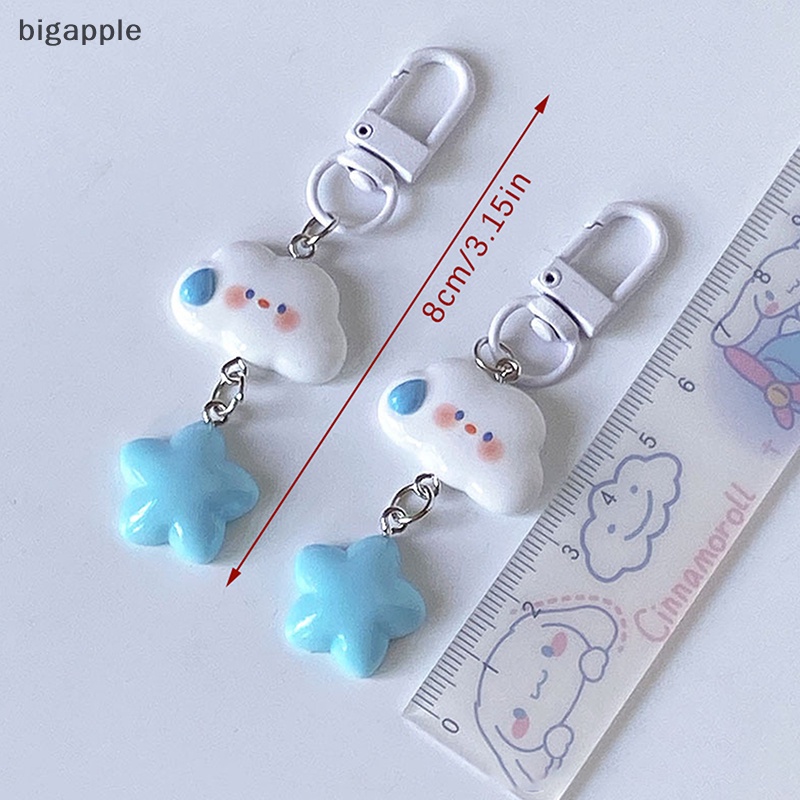 Bigapple Móc Khóa Hình Đám Mây Ngôi Sao Đám Mây Ngôi Sao Năm Cánh Hoạt Hình Dễ Thương Trang Trí Túi Xách Nữ Trang R