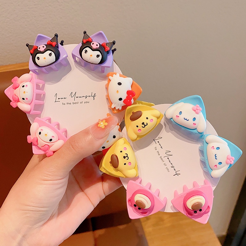 Kẹp Tóc Hình Tai Mèo sanrio Nhỏ Nhắn Dễ Thương Không Đau Cho Bé