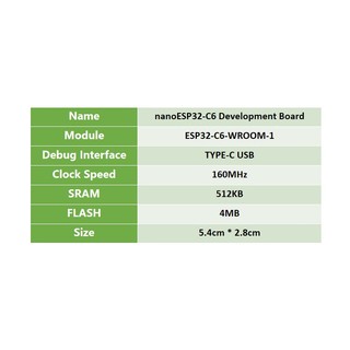 ESP32-C6 Mô đun ESP32C6-Dev, WIFI 6,Bluetooth 5, Thread và Zigbee - Module Nano Esp32-C6 (Phiên bản (N8) 8MB SPI Flash)