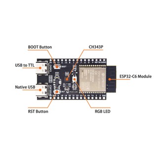 ESP32-C6 Mô đun ESP32C6-Dev, WIFI 6,Bluetooth 5, Thread và Zigbee - Module Nano Esp32-C6 (Phiên bản (N8) 8MB SPI Flash)