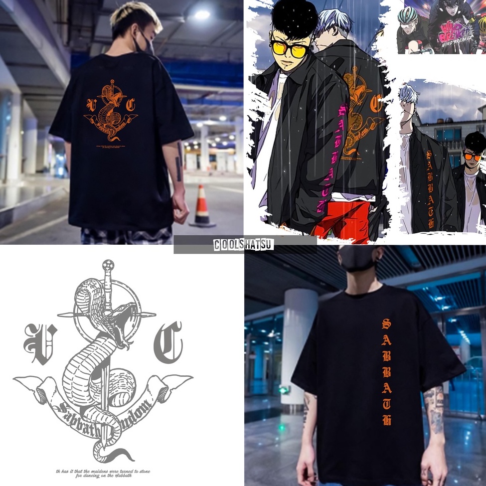 Áo sabbath windbreaker , áo sabbath crew tay lửng giá rẻ - áo lookism webtoon có đủ size