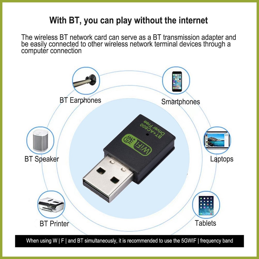 Usb wifi Băng Tần Kép 2.4ghz5.8ghz Cho Máy Tính
