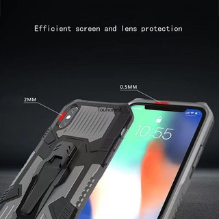 Ốp Điện Thoại For Apple iPhone 13 Pro Max Case iPhone 7 Plus Ốp Lưng iPhone 12 Mini Casing iPhone 8 Plus Case iPhone SE Case iPhone XR Case Cool shockproof Mecha Warrior Back Clip Stand Phone Cover Cassing Cases Case JZS