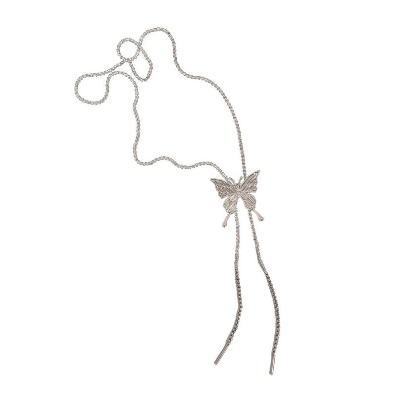 Coo Vòng Cổ choker Dây Xích Dài Có Thể Điều Chỉnh Mặt Hình Bướm Tinh Tế Phong Cách vintage Thanh Lịch Dành Cho Bạn Nữ g