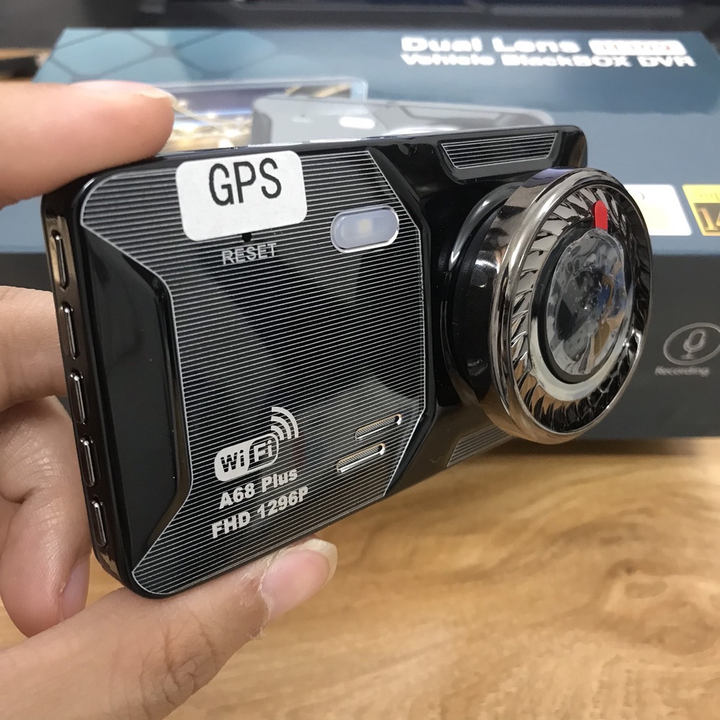 Camera hành trình ô tô A68 Plus XETABON có wifi kết nối qua điện thoại GPS hiển thị thông tin tốc độ, ghi hình trước sau | BigBuy360 - bigbuy360.vn