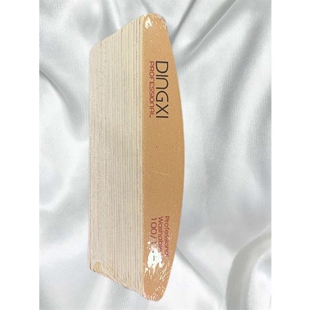 Lẻ 1 dũa dày nhám da bò Dingxi 100/180 làm móng nail