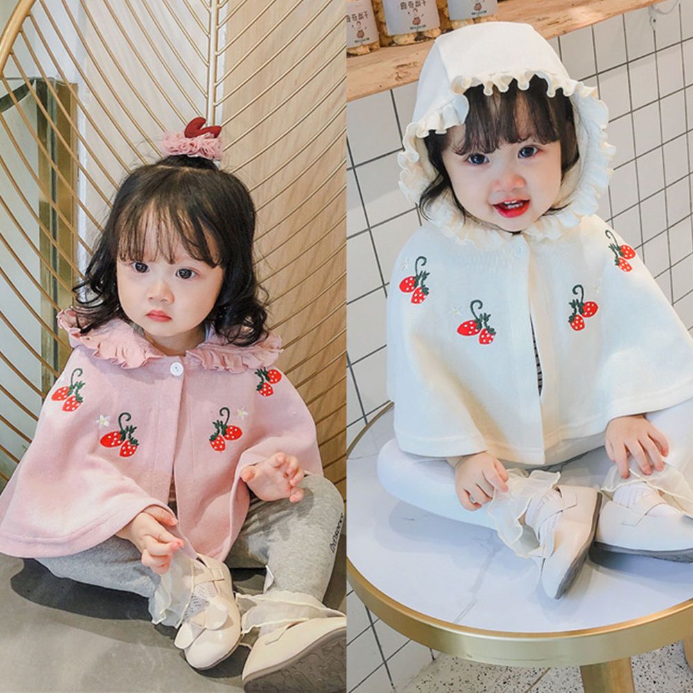 Áo Choàng Chống Gió Có Mũ Trùm Xinh Xắn Theo Phong Cách Xuân Thu Dành Cho Bé Gái