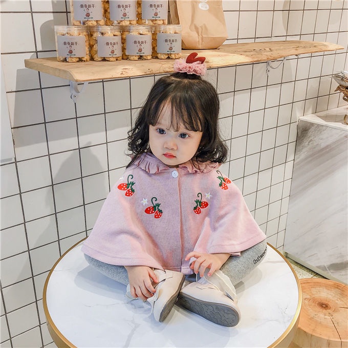 Áo Choàng Chống Gió Có Mũ Trùm Xinh Xắn Theo Phong Cách Xuân Thu Dành Cho Bé Gái